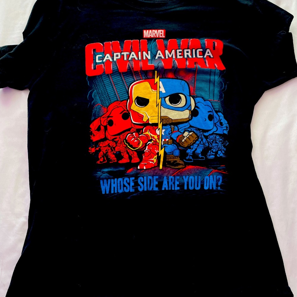Black Marvel Civil War Shirt